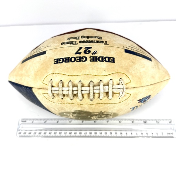 Eddie George #27 Tennessee Titans NFL Commemorative Football Wilson Collectible - Picture 8 of 8